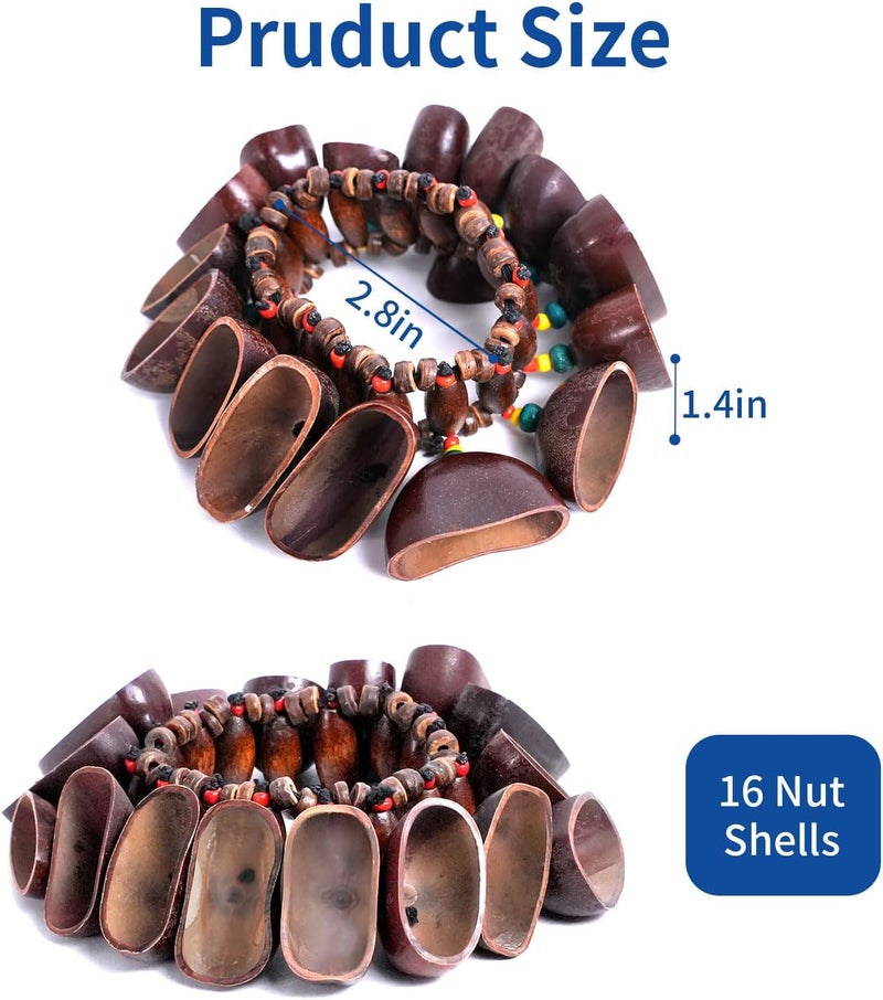 ANBANREY 1 PCS Dora Seed Sound Bracelets and Anklets, Natural Kenari Shaker for African Drum, Sound Healing Instrument, ASMR Meditation, Yoga & Anxiety Relief, Handmade Percussion Gift - Image 5